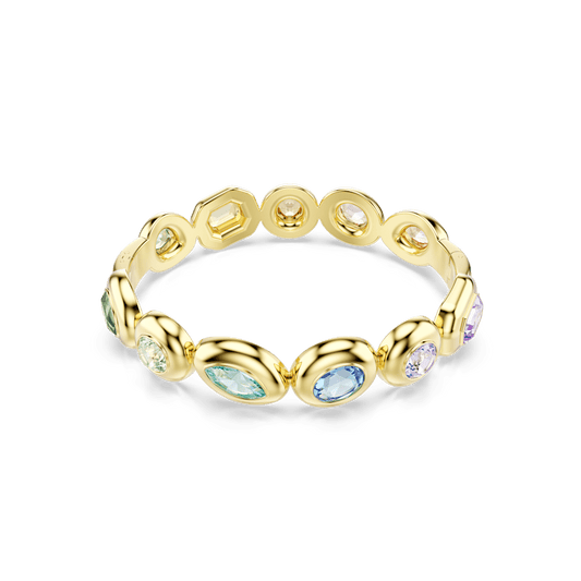Bracciale Rigido Swarovski Gema Taglio misto Multicolore Finitura oro 18 Kt
