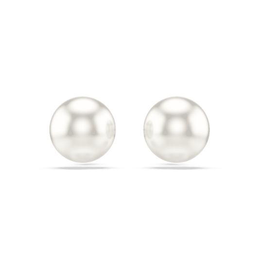 Orecchini a lobo Swarovski Matrix, Crystal Pearl, Bianchi, Placcato rodio