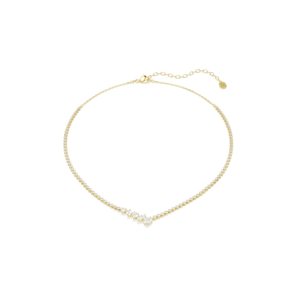 Collana Swarovski Mesmera Taglio misto Bianca Finitura oro 18 Kt