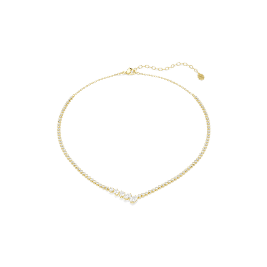 Collana Swarovski Mesmera Taglio misto Bianca Finitura oro 18 Kt