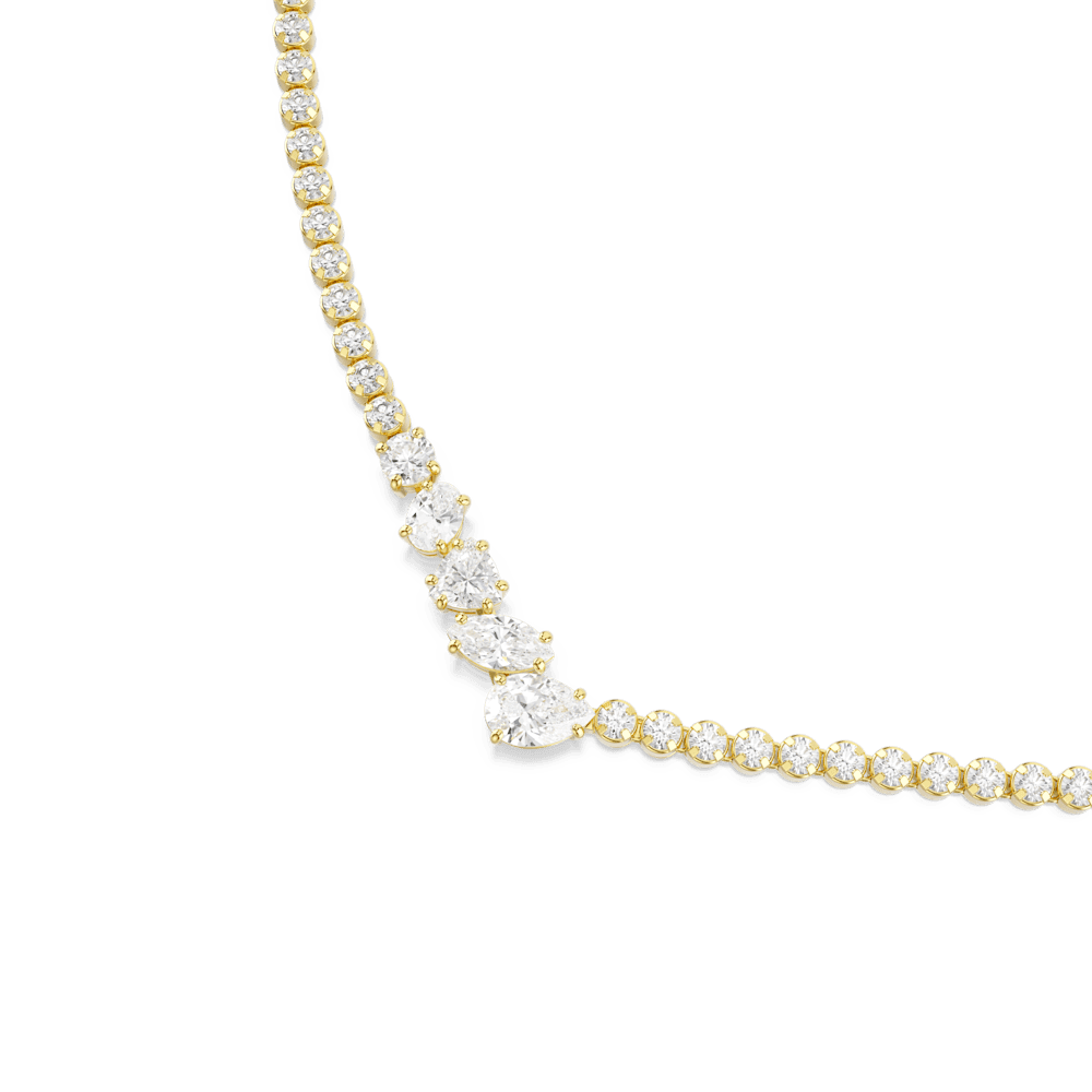 Collana Swarovski Mesmera Taglio misto Bianca Finitura oro 18 Kt