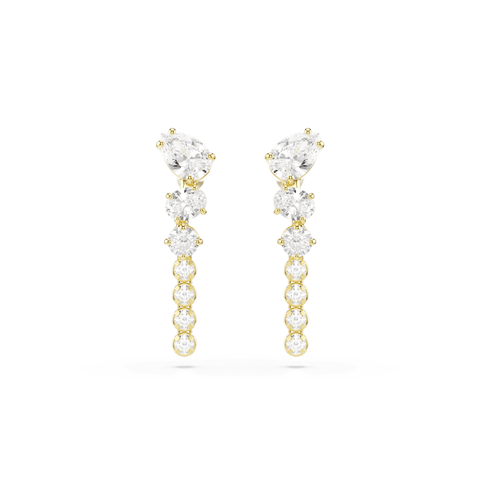 Orecchini Pendenti Swarovski Mesmera Bianco Finitura oro 18 Kt