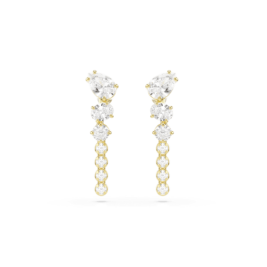 Orecchini Pendenti Swarovski Mesmera Bianco Finitura oro 18 Kt