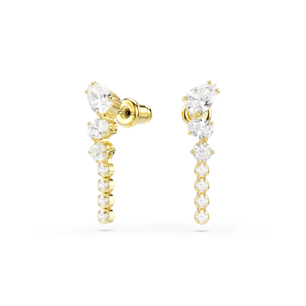 Orecchini Pendenti Swarovski Mesmera Bianco Finitura oro 18 Kt