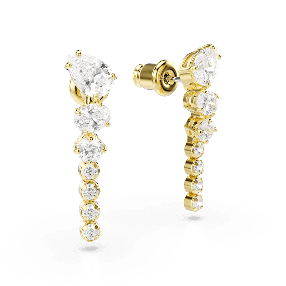 Orecchini Pendenti Swarovski Mesmera Bianco Finitura oro 18 Kt
