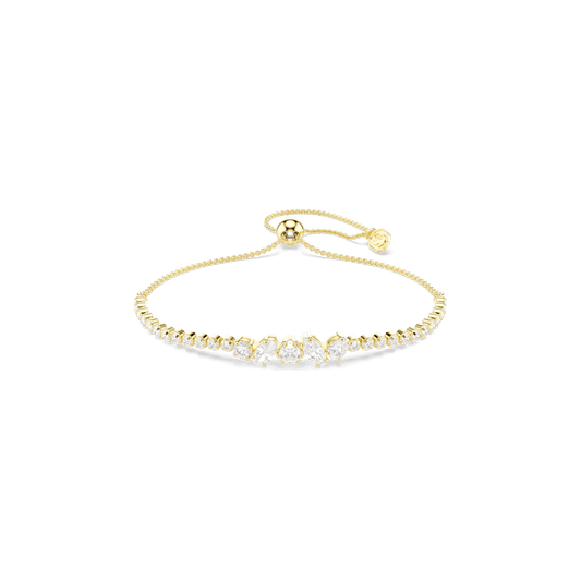 Bracciale Swarovski Mesmera Taglio misto Bianco Finitura oro 18 Kt