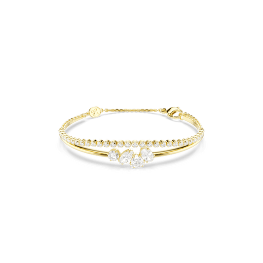 Bracciale Swarovski Mesmera Taglio misto Bianco Finitura oro 18 Kt