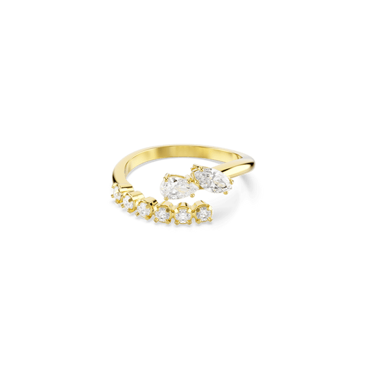 Anello Swarovski aperto Mesmera Taglio misto Bianco Finitura oro 18 Kt - Misura 50
