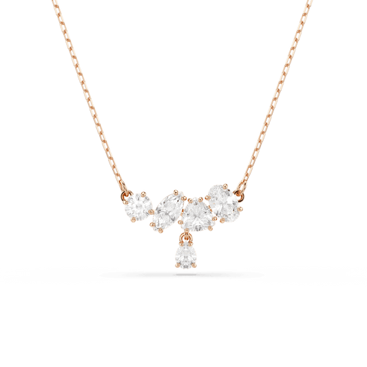 Collana Swarovski Mesmera Taglio misto Bianca Finitura Oro Rosa 18 Kt