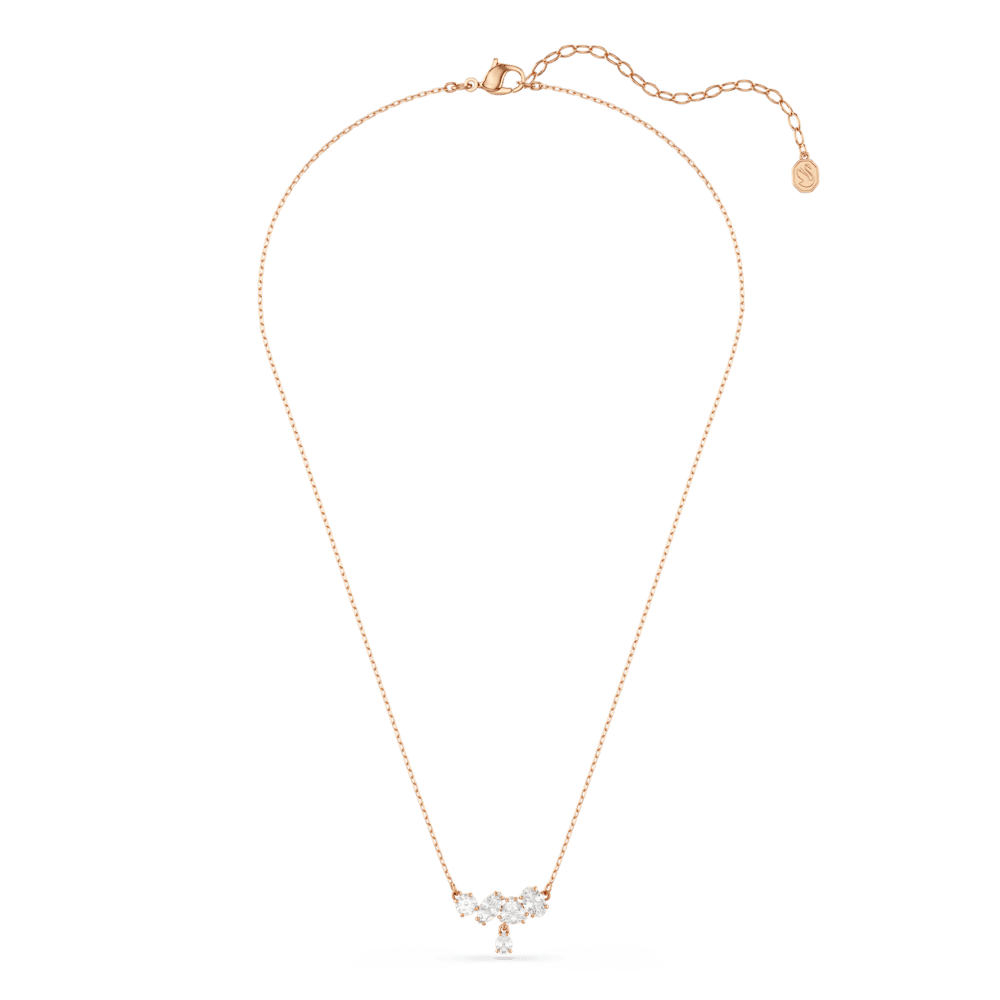 Collana Swarovski Mesmera Taglio misto Bianca Finitura Oro Rosa 18 Kt