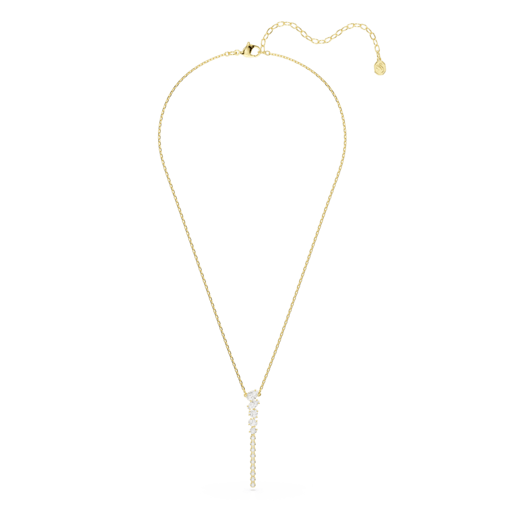 Collana a Y Swarovski Mesmera Taglio misto Bianco Finitura oro 18 Kt