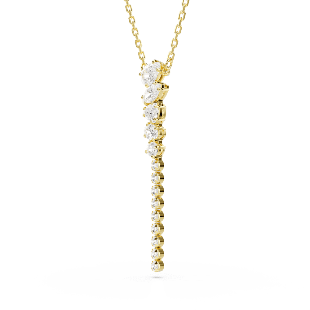 Collana a Y Swarovski Mesmera Taglio misto Bianco Finitura oro 18 Kt