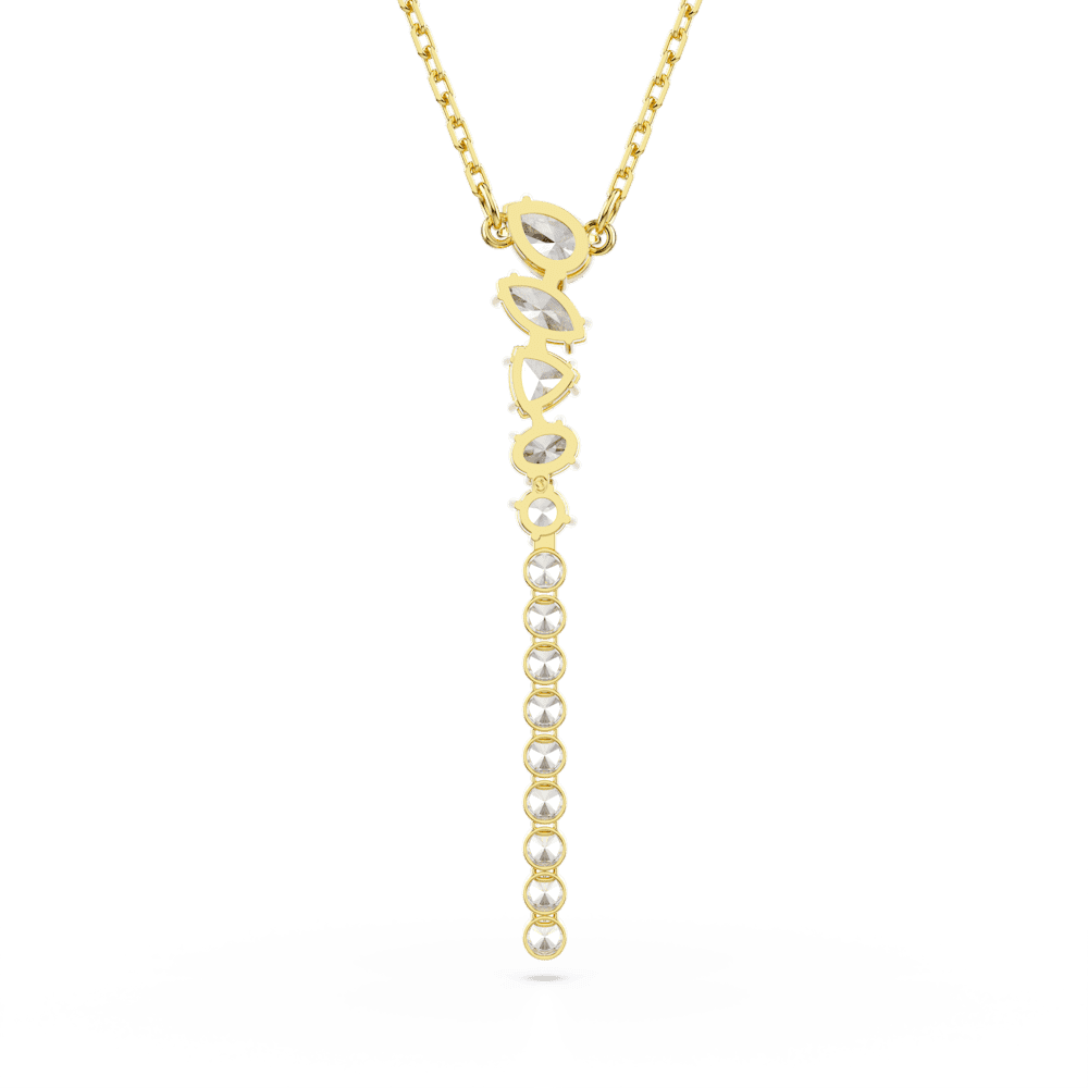 Collana a Y Swarovski Mesmera Taglio misto Bianco Finitura oro 18 Kt