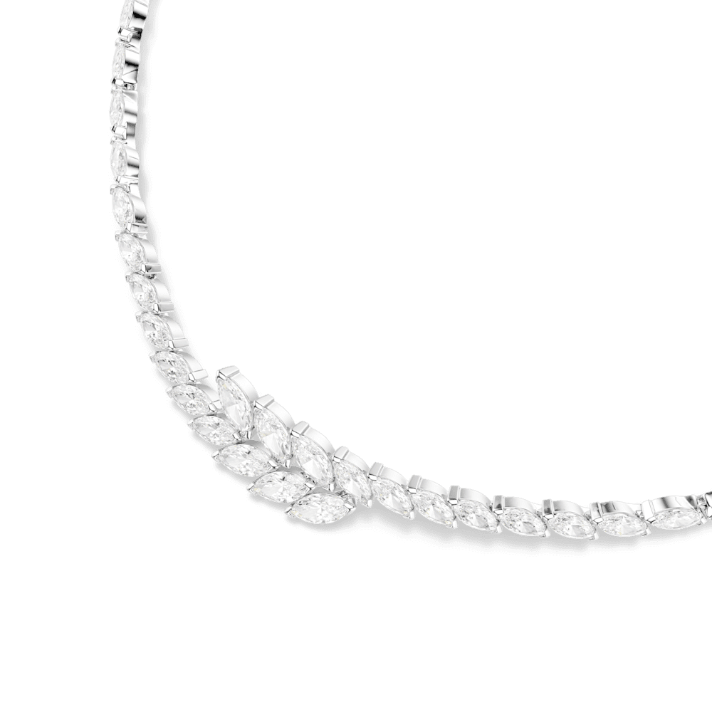 Collana Swarovski Mesmera All Around Taglio misto Bianca Placcato rodio