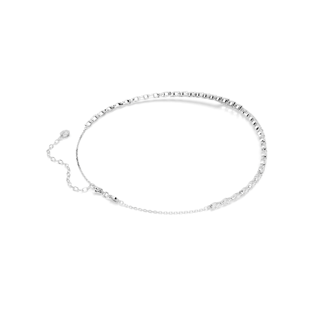 Collana Swarovski Mesmera All Around Taglio misto Bianca Placcato rodio
