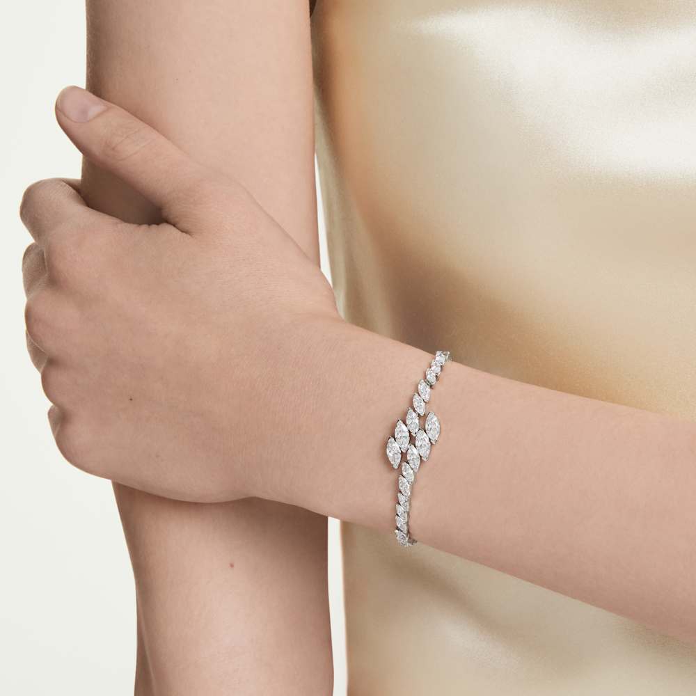 Bracciale Swarovski Mesmera Taglio Marquise Bianco Placcato Rodio