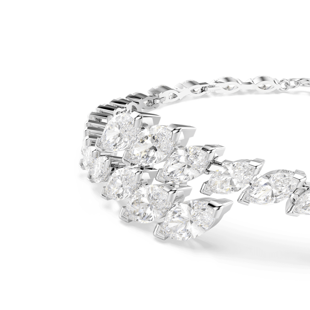 Bracciale Swarovski Mesmera Taglio Marquise Bianco Placcato Rodio