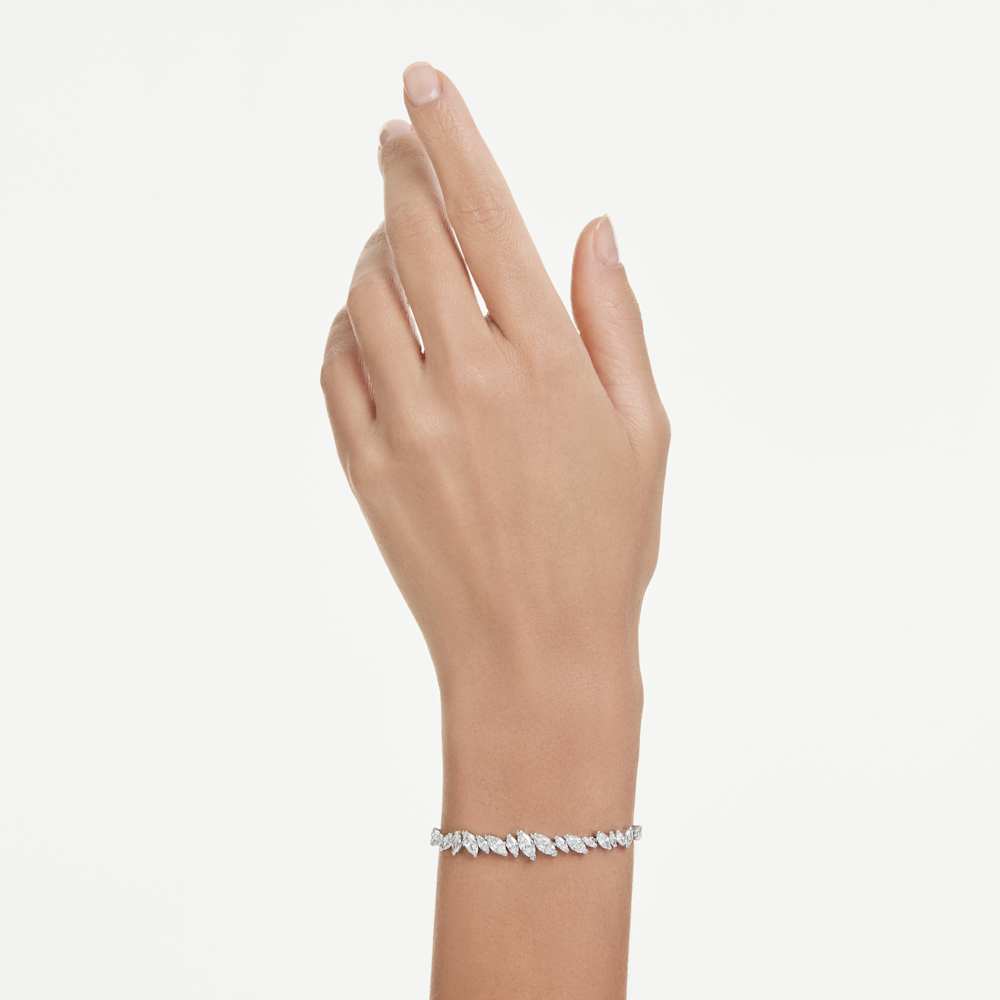 Bracciale Swarovski Mesmera Taglio Marquise Bianco Placcato Rodio