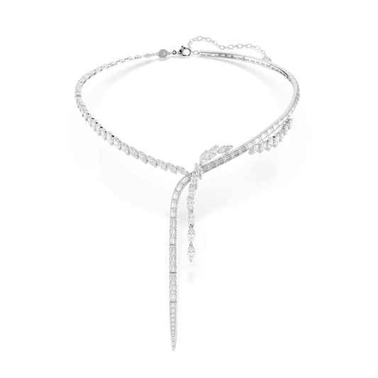 Collana Swarovski Y Mesmera Taglio misto Bianco Placcato rodio