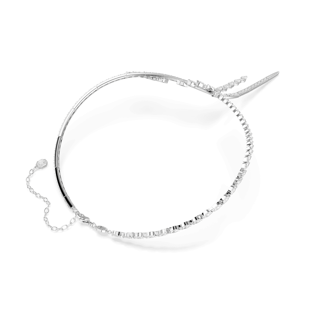 Collana Swarovski Y Mesmera Taglio misto Bianco Placcato rodio