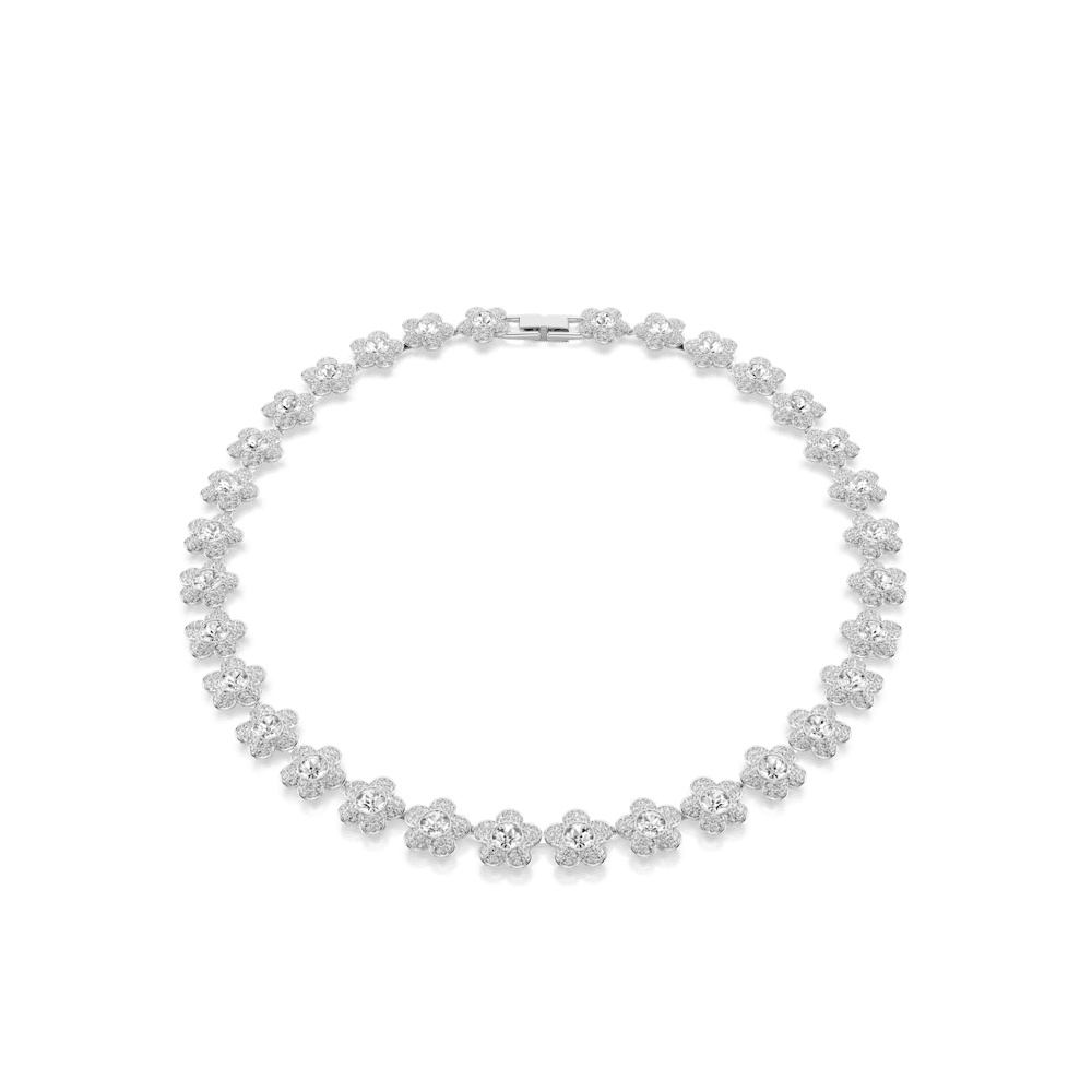Collana Ariana Grande x Swarovski Taglio Round Fiore Placcato rodio