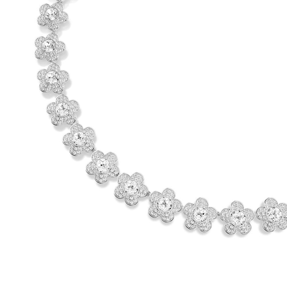 Collana Ariana Grande x Swarovski Taglio Round Fiore Placcato rodio