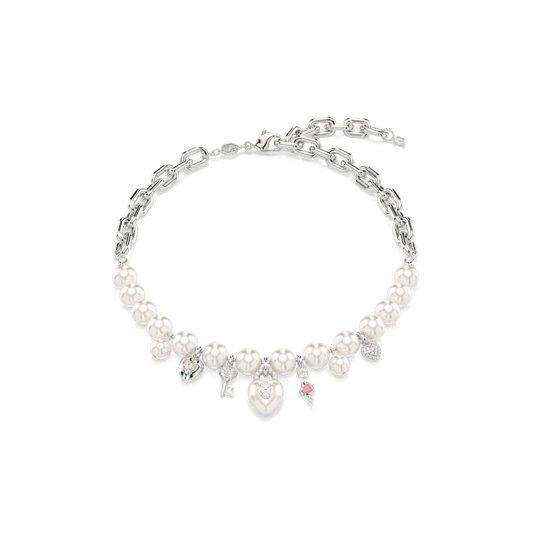 Collana Swarovski Idyllia Crystal Pearl Placcato rodio