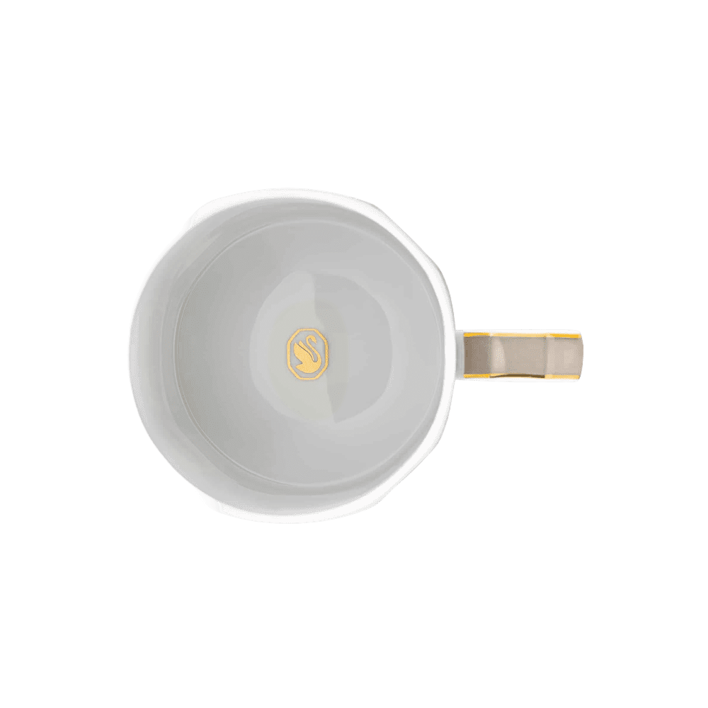 Oggettistica Swarovski Signum Marshmallow Mug con Coperchio, Porcellana, Beige e Bianco