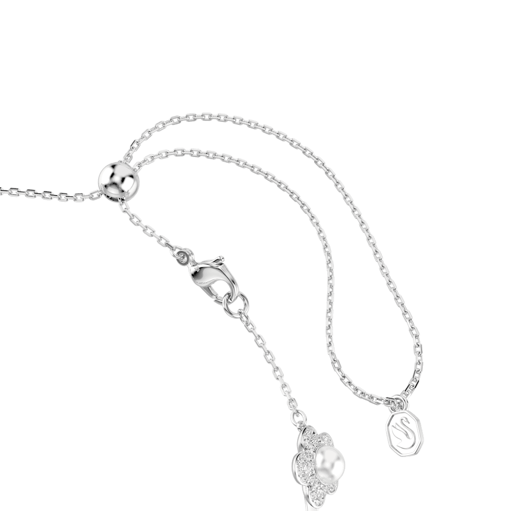 Girocollo Ariana Grande x Swarovski Crystal Pearl Taglio Round Bianco Placcato rodio