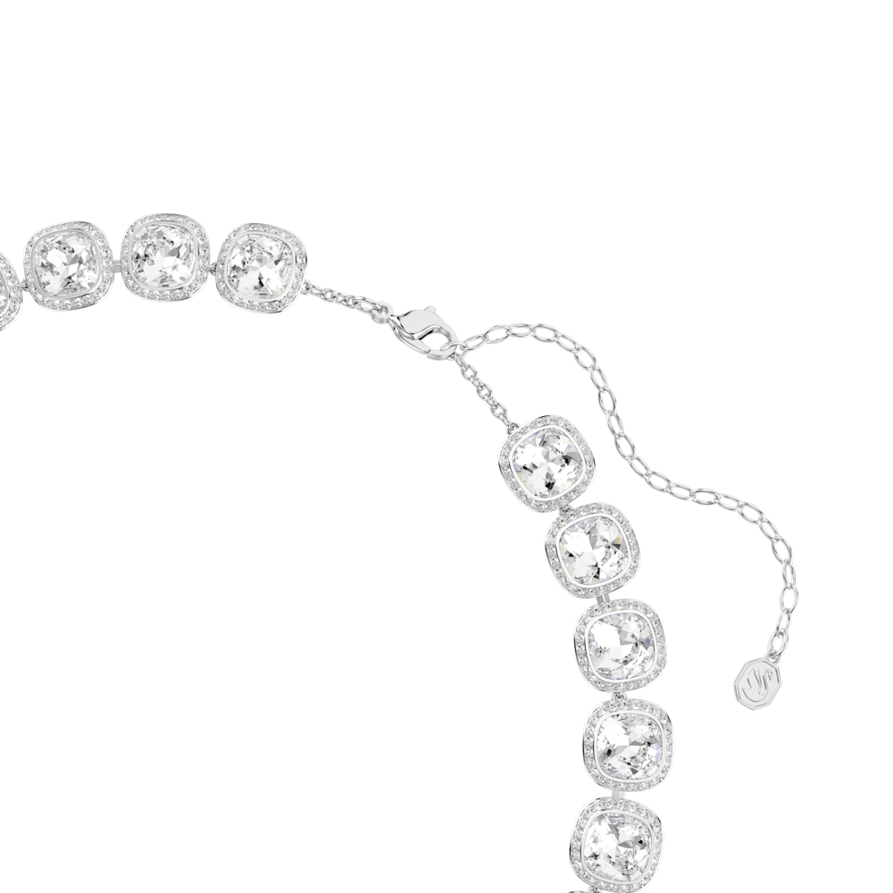 Collana Swarovski Una Angelic Taglio Cushion Bianca Placcata rodio
