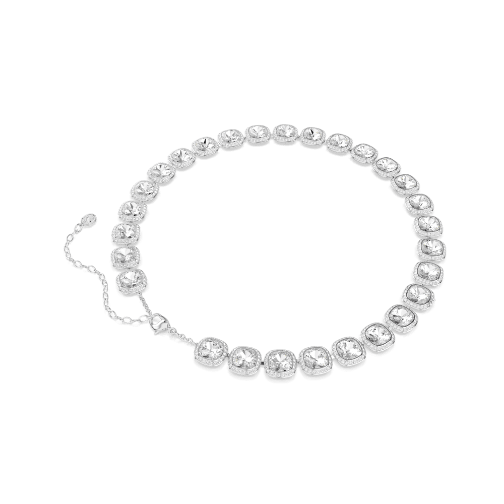 Collana Swarovski Una Angelic Taglio Cushion Bianca Placcata rodio
