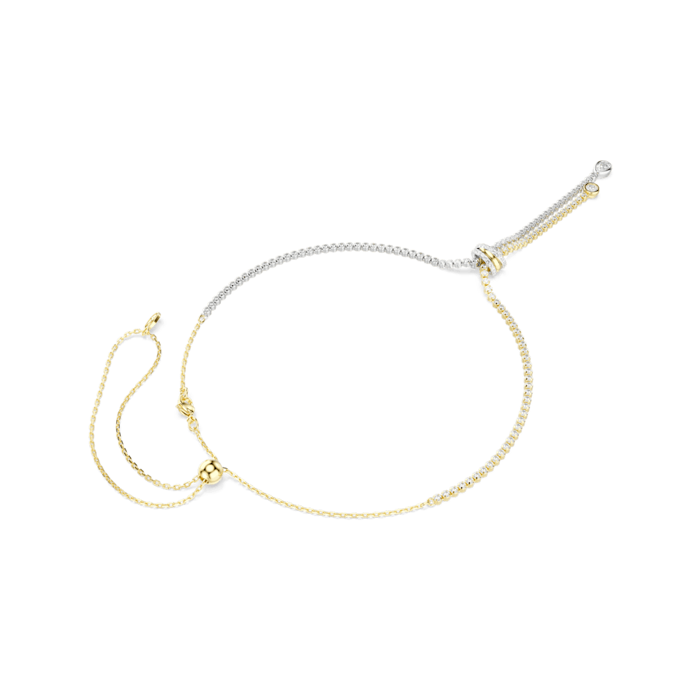 Collana a Y Swarovski Hyperbola Taglio Round Nodo Bianco Mix di finiture