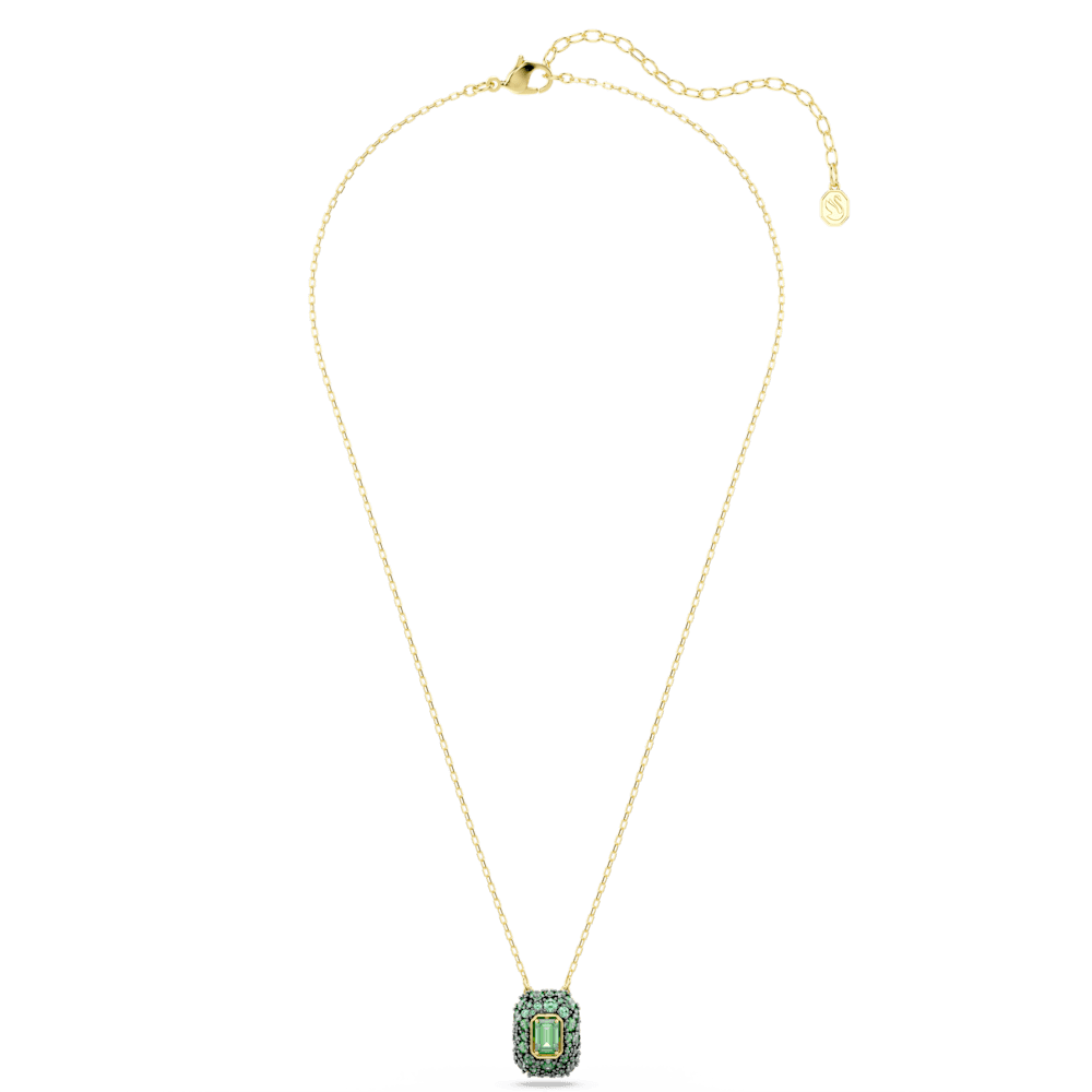 Collna con Pendente Swarovski Sublima Taglio ottagonale Verde Finitura oro 18K