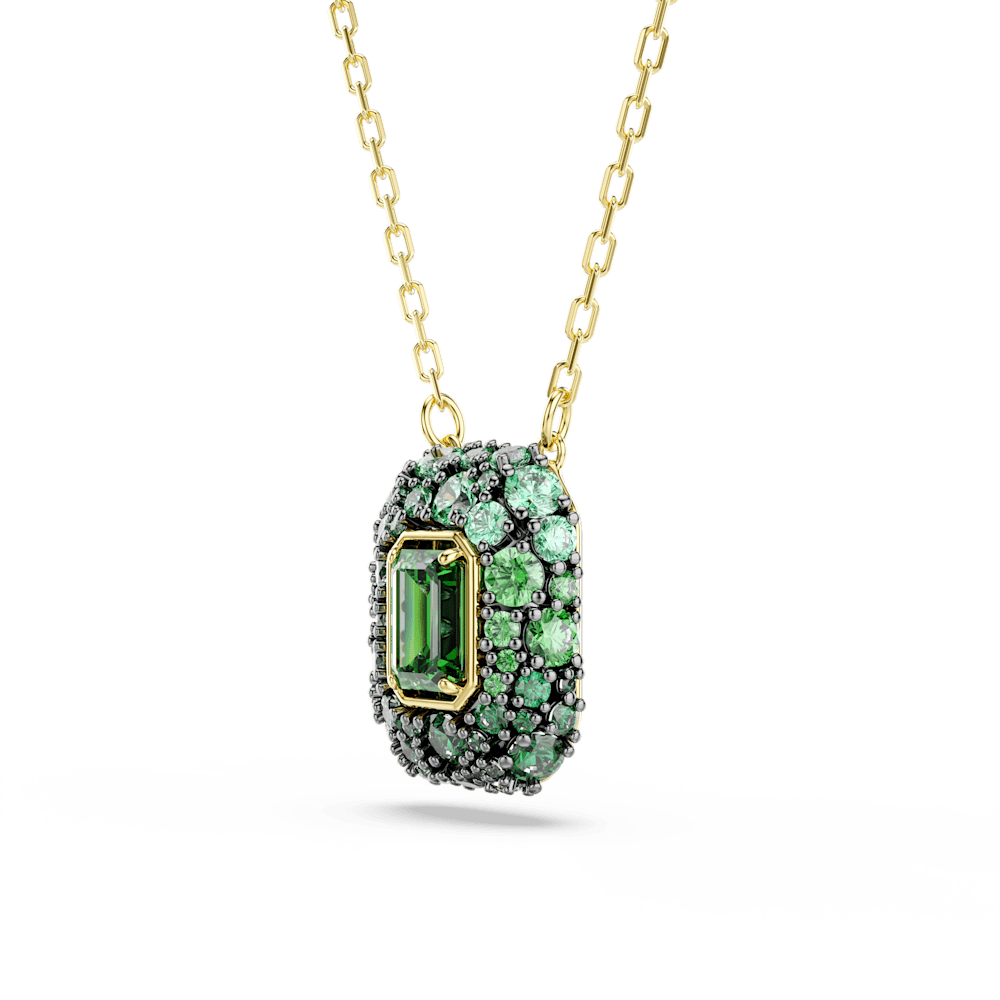 Collna con Pendente Swarovski Sublima Taglio ottagonale Verde Finitura oro 18K