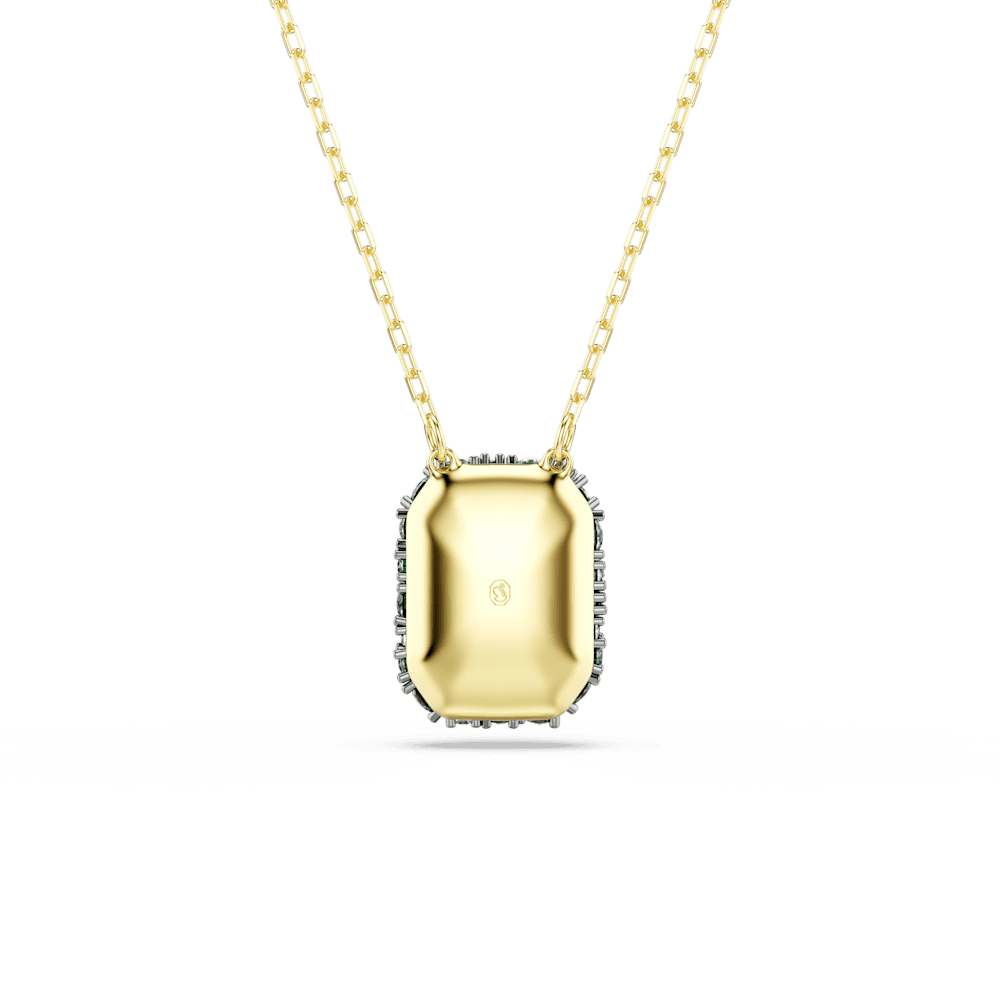 Collna con Pendente Swarovski Sublima Taglio ottagonale Verde Finitura oro 18K