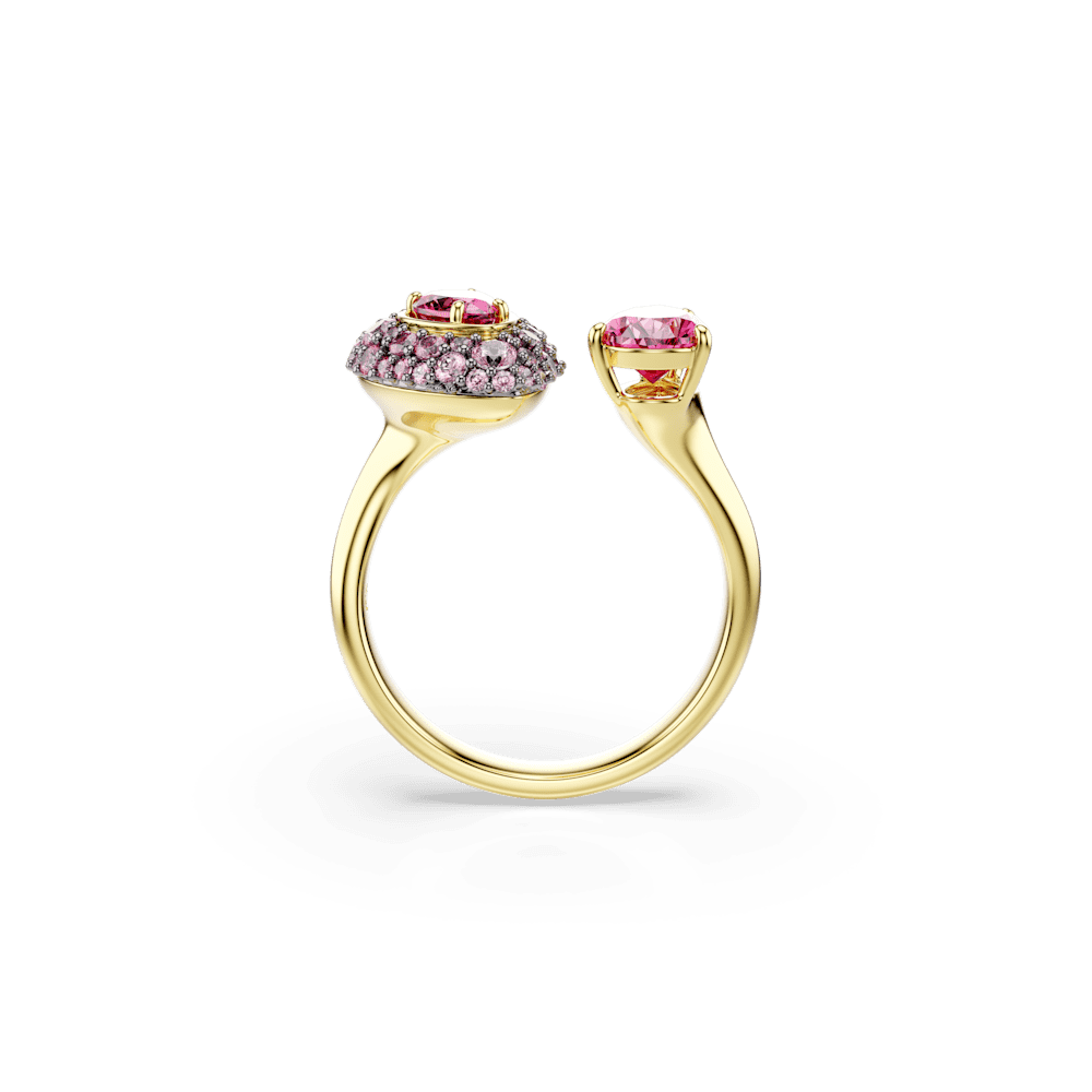 Anello cocktail Swarovski Sublima, Taglio Pear, Rosso, Finitura oro 18K - Misura 55