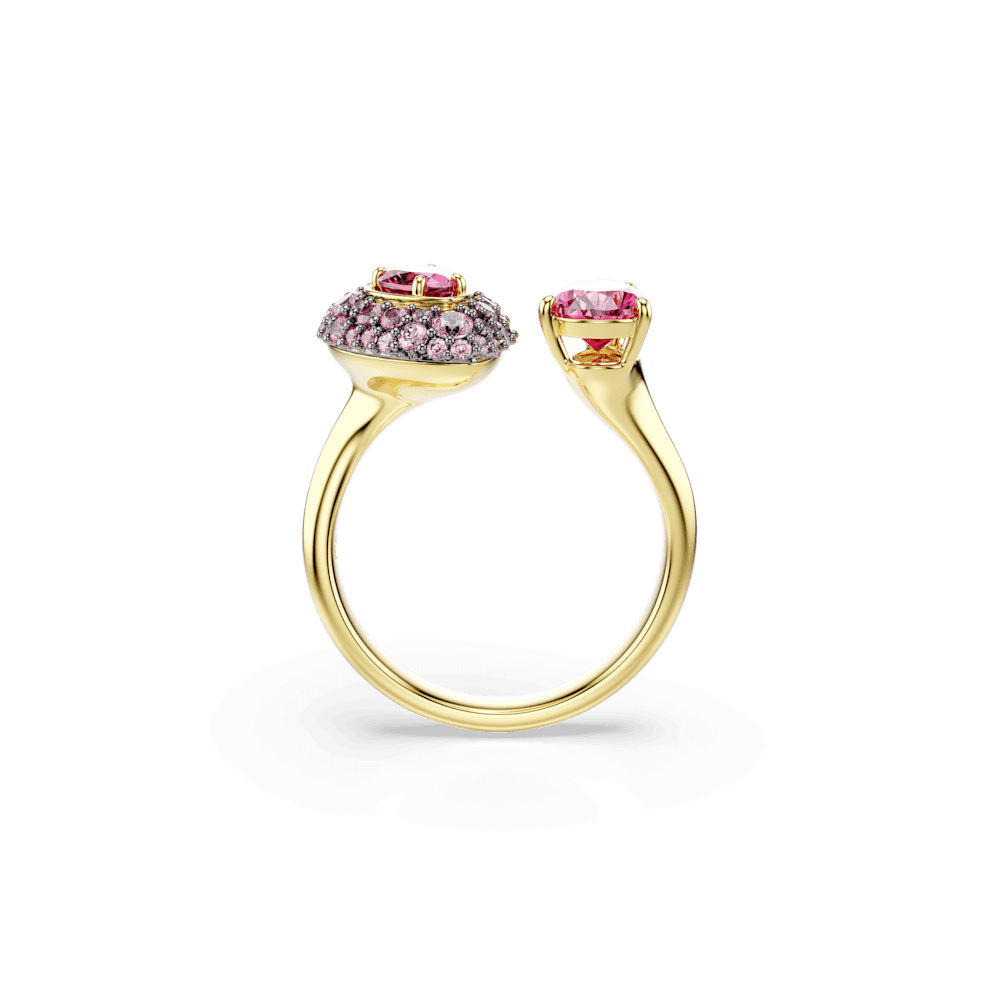 Anello cocktail Swarovski Sublima, Taglio Pear, Rosso, Finitura oro 18K - Misura 58