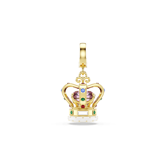 Charm Swarovski Minions Crown Taglio misto Multicolor Finitura oro 18 Kt