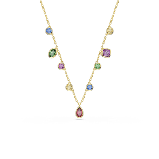 Collana Swarovski Imber, Taglio misto, Multicolore, Finitura oro 18K