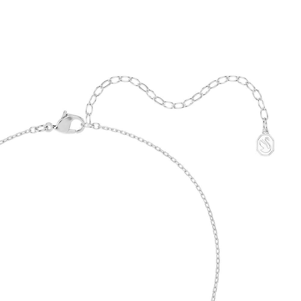Collana Swarovski Matrix Taglio Round Bianca Placcata Rodio