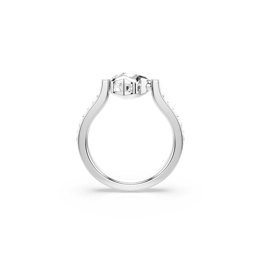Anello Swarovski Chroma Taglio misto Stella Bianco Placcato rodio - Misura 50
