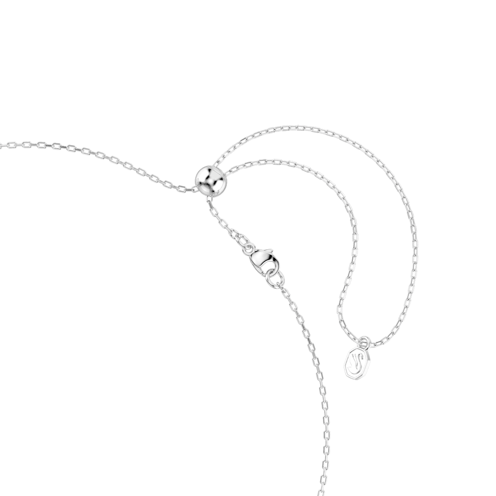 Collana Swarovski Chroma, Taglio misto, Stella, Bianca, Placcato rodio