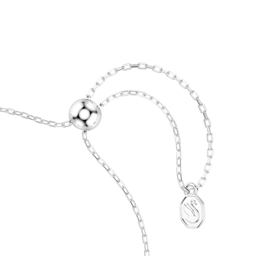 Braccialetto Swarovski Chroma, Stella, Bianco, Placcato rodio