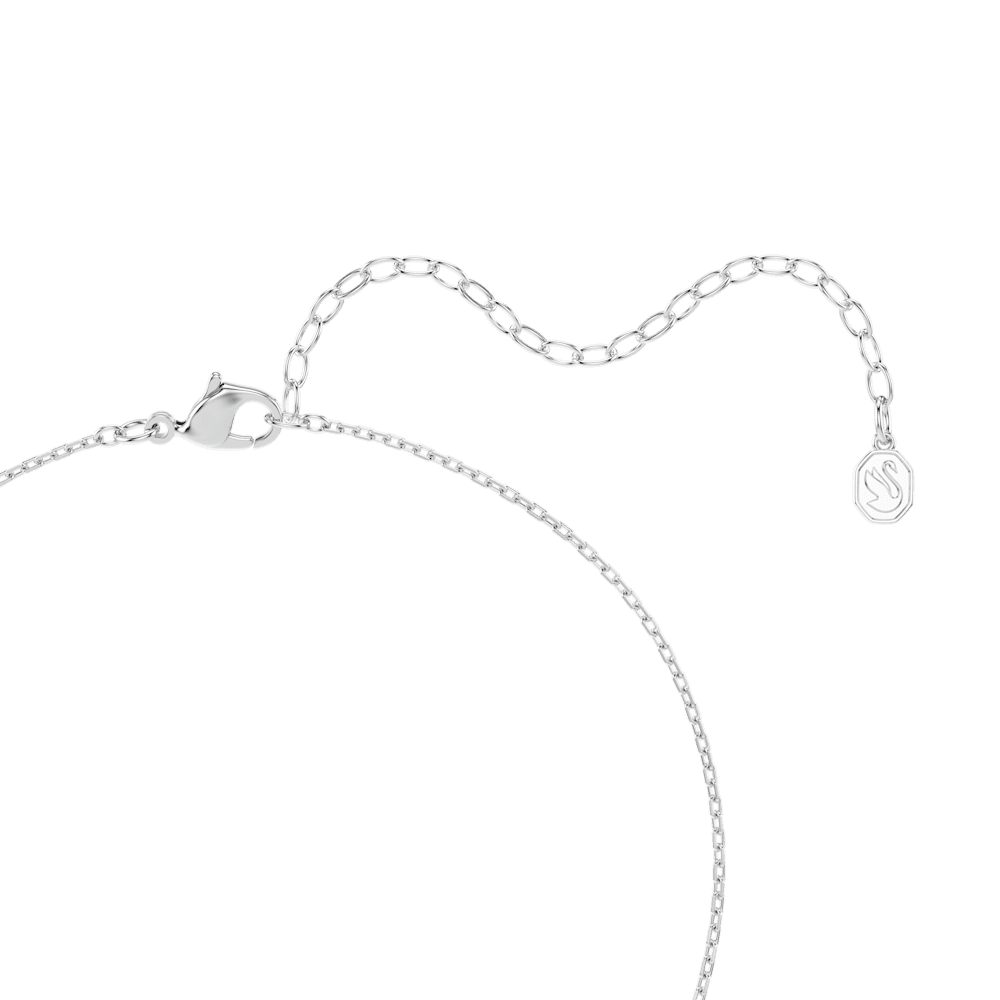 Collana con Pendente Swarovski Una Angelic Taglio Cushion Bianco Placcato Rodio
