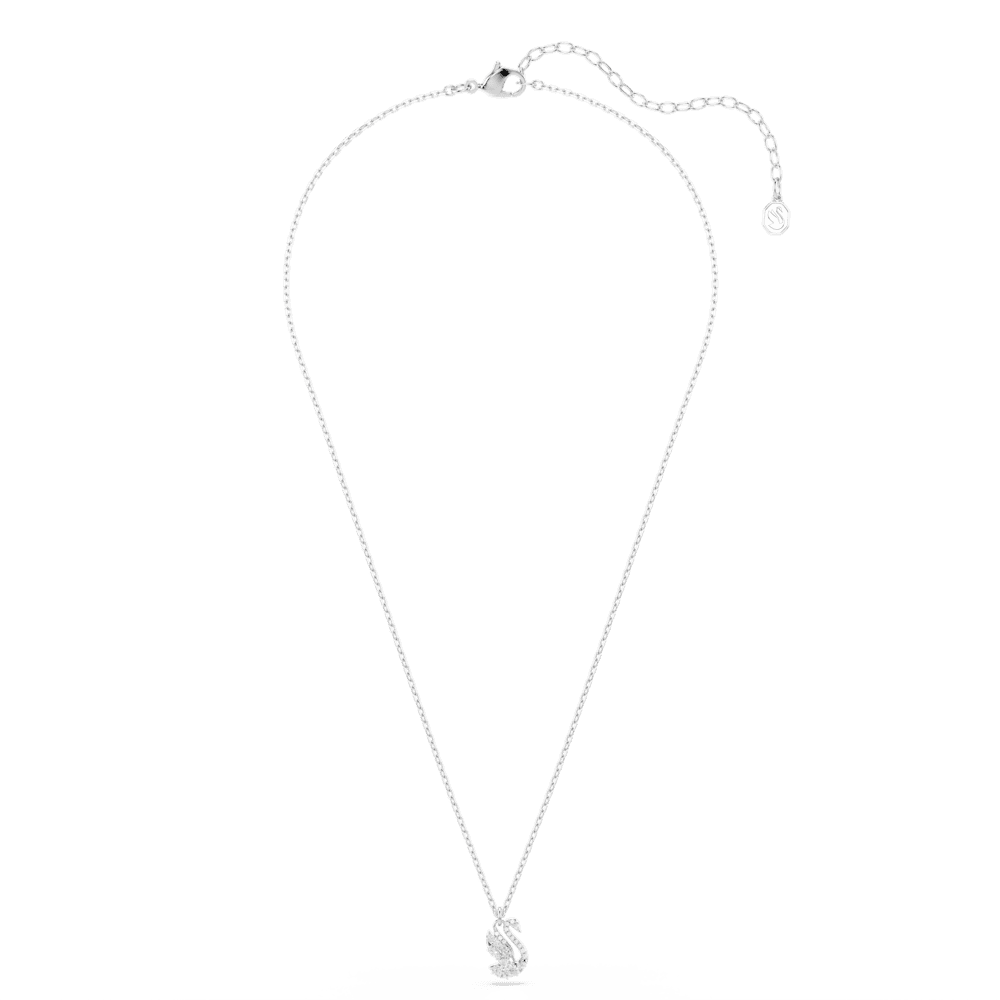 Collana Swarovski Swan Taglio misto Cigno Bianco Placcato Rodio