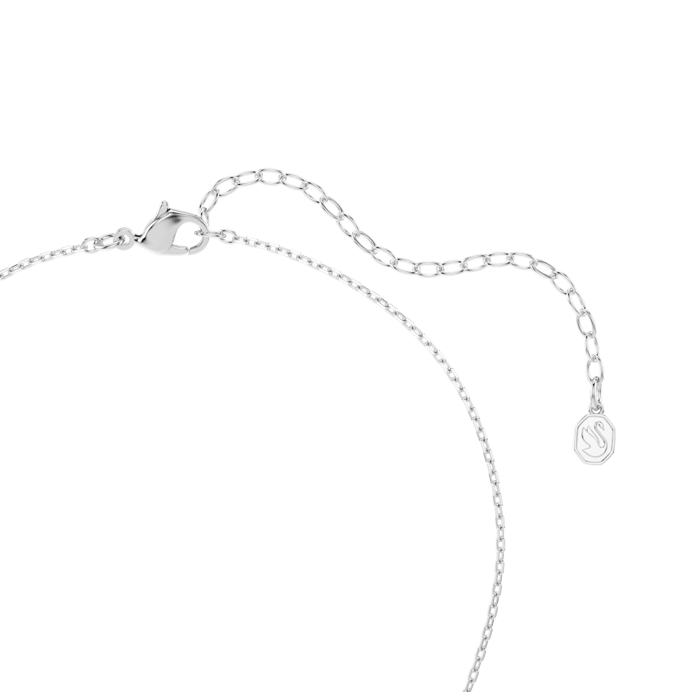 Collana Swarovski Swan Taglio misto Cigno Bianco Placcato Rodio