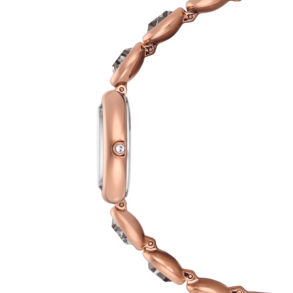 Orologio Swarovski Imber oval Bracciale di metallo Nero Finitura in tono oro rosa