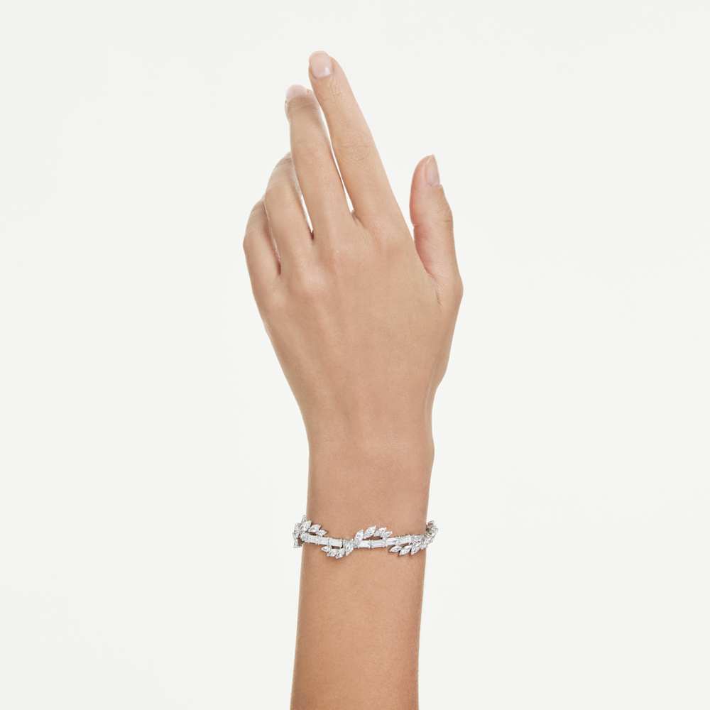 Bracciale Swarovski Mesmera Taglio misto Bianco Placcato Rodio