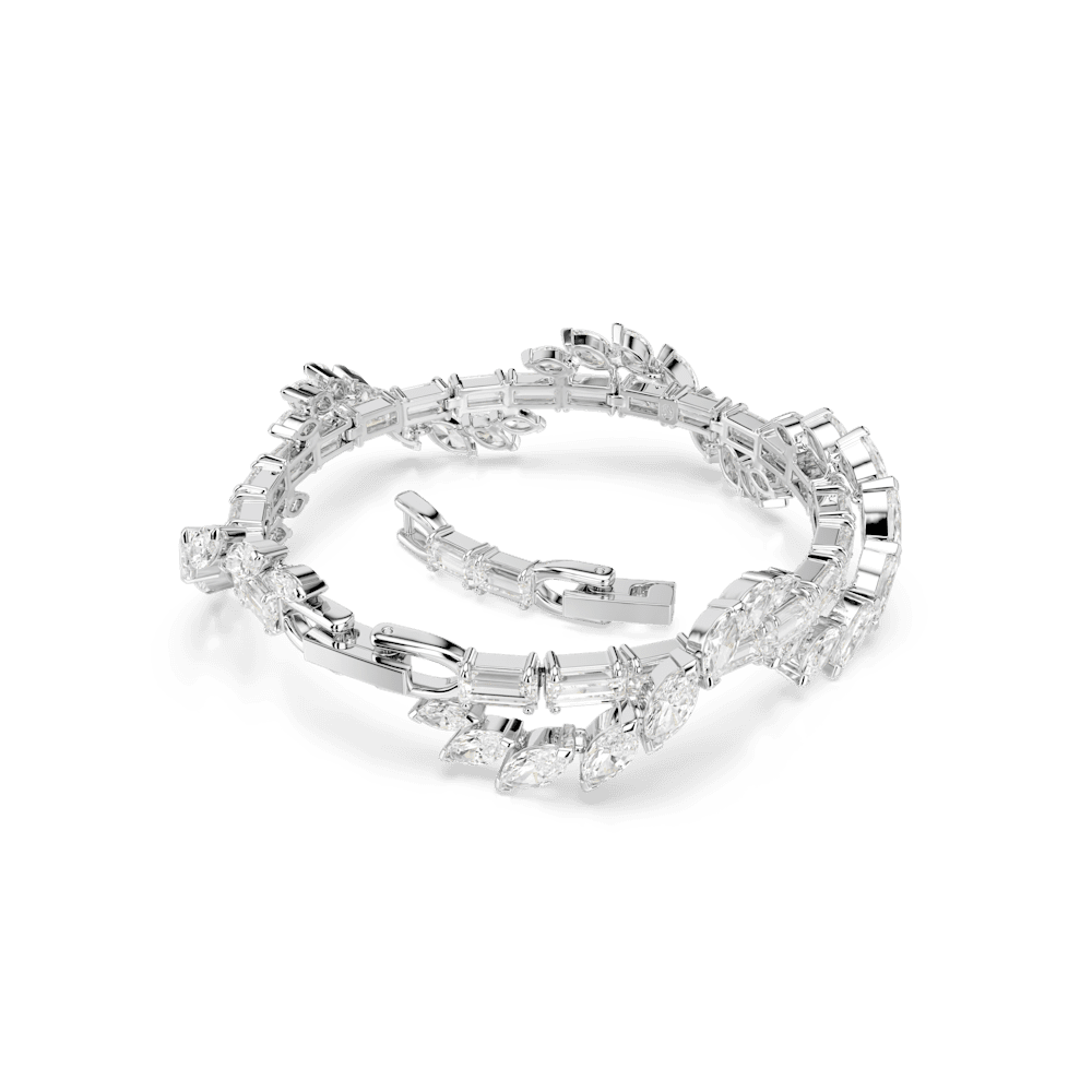 Bracciale Swarovski Mesmera Taglio misto Bianco Placcato Rodio