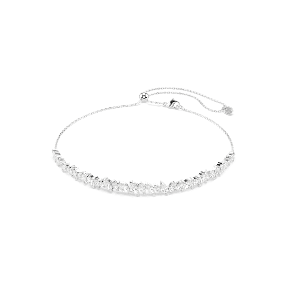 Girocollo Swarovski Mesmera Taglio Marquise Bianco Placcato Rodio